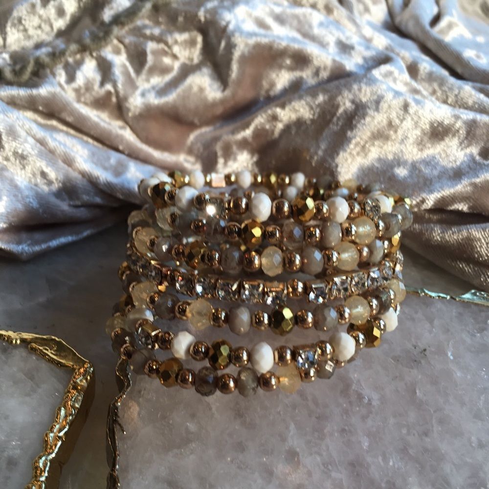 MISTY GREEN & Gold Ann Taylor Loft Wrap Around!